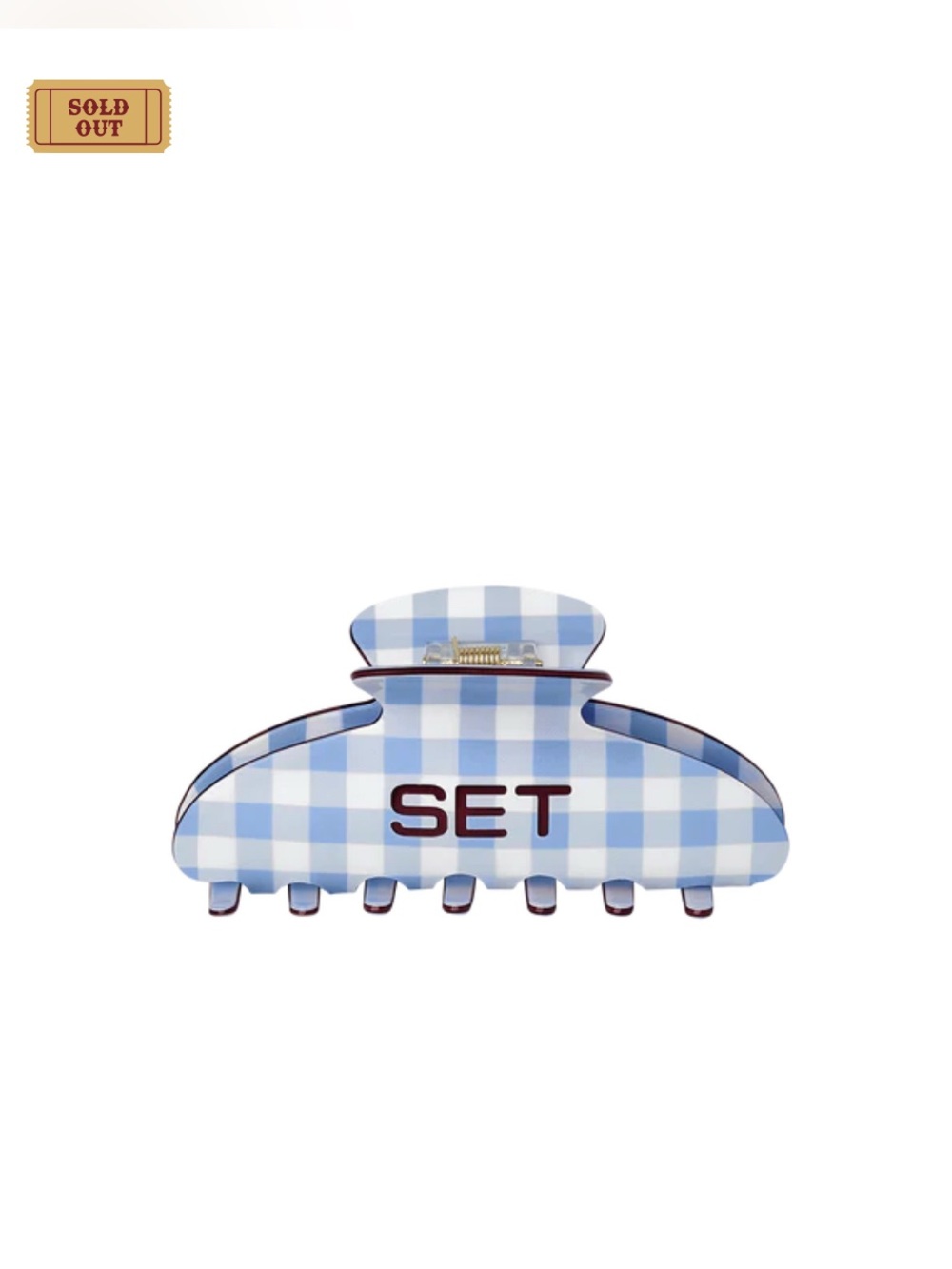 Set Active Coaster Gingham Claw Clip